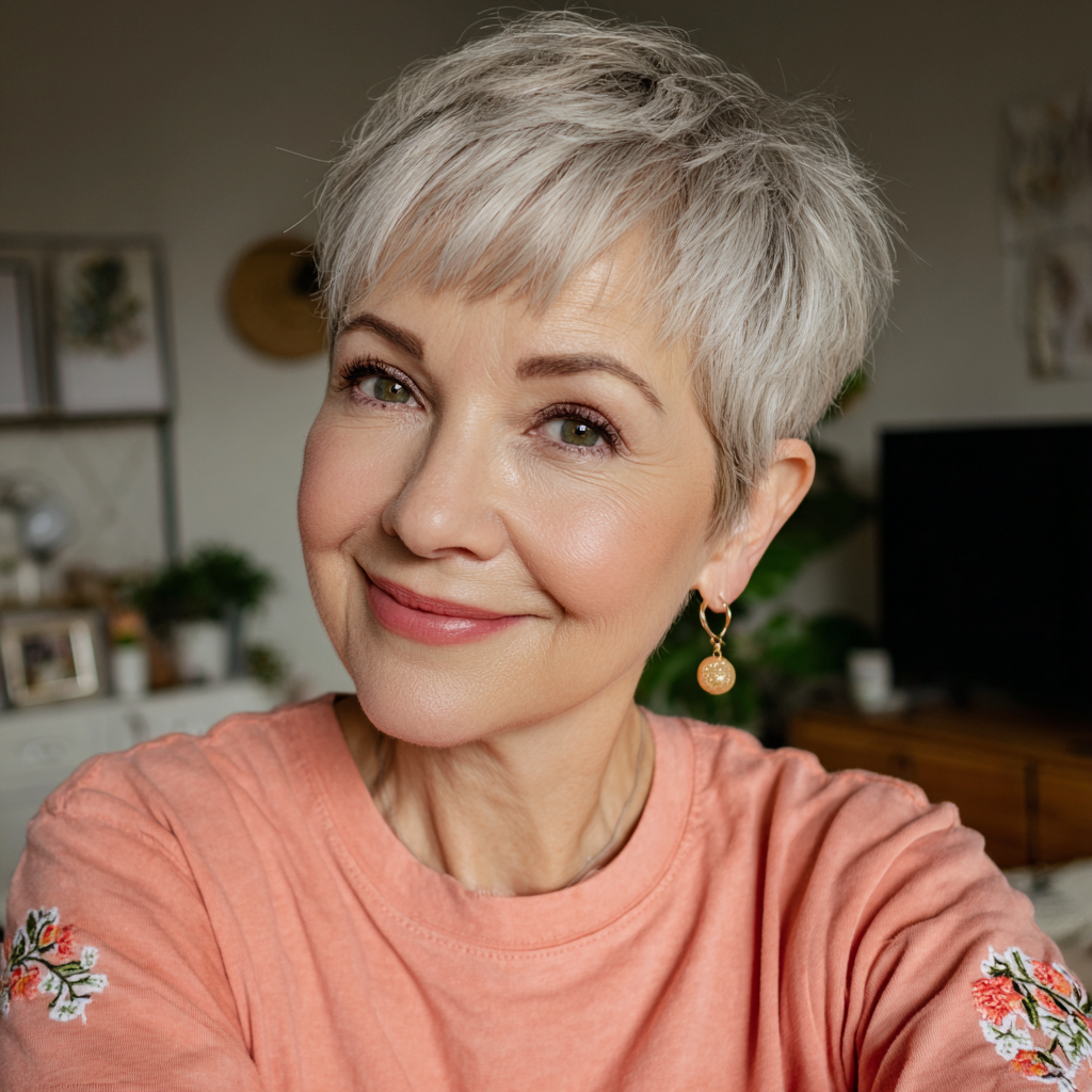 Elegant Short Pixie with Textured Layers