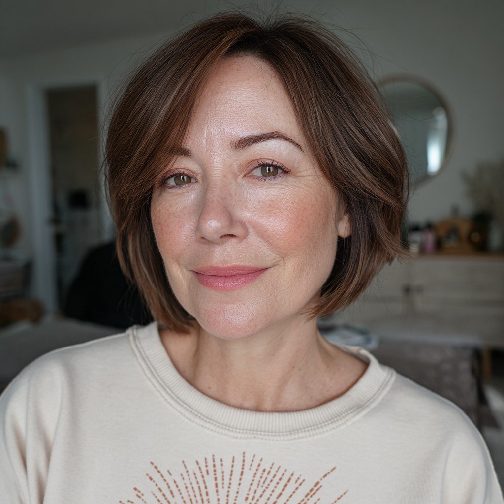 Elegant Textured Bob with Subtle Layers