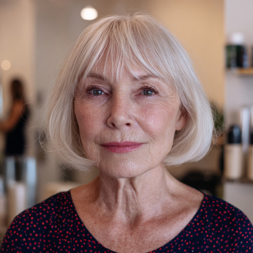 Elegant Wispy Bob with Soft Bangs