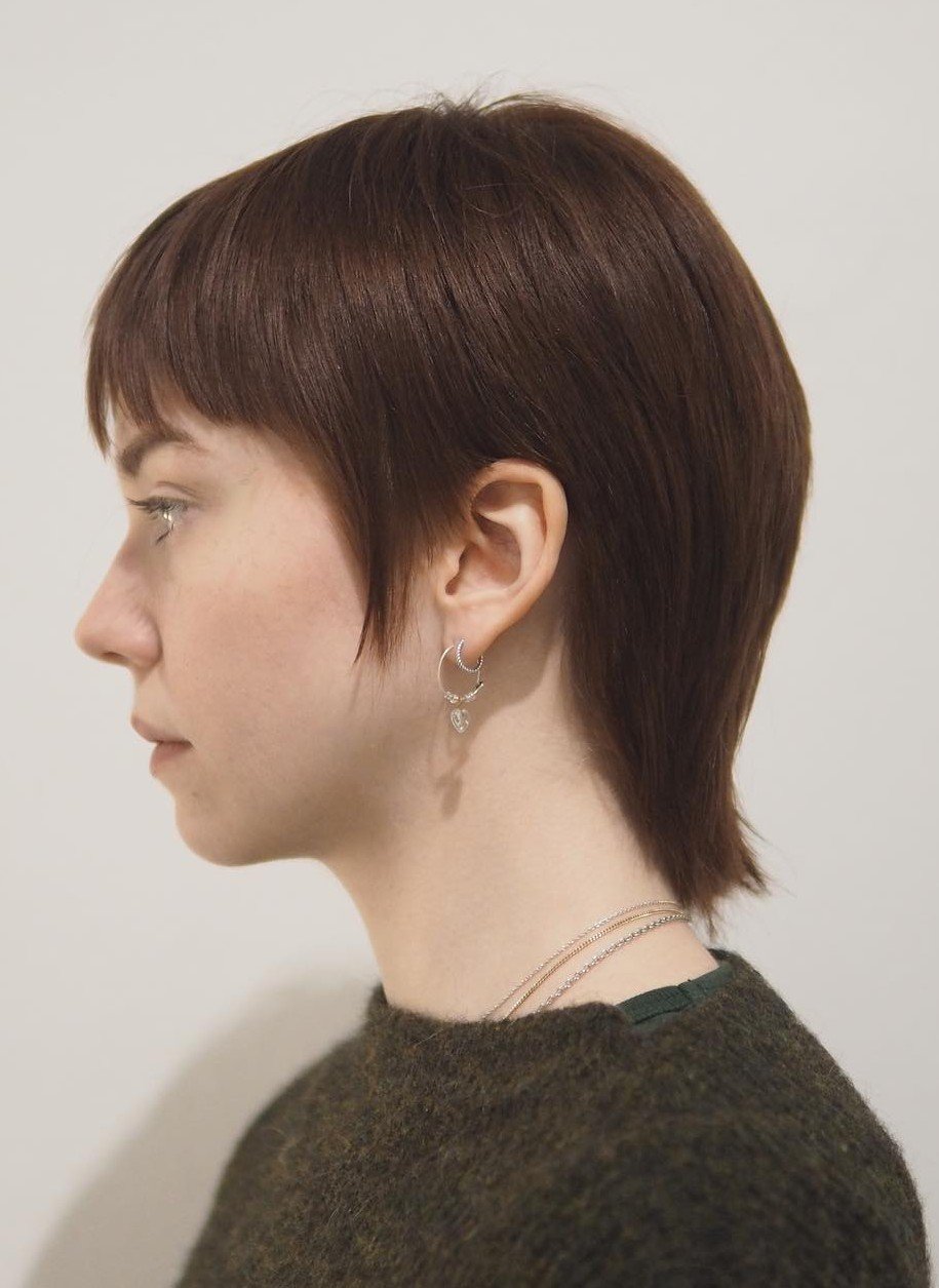 Modern Textured Mixie with Sharp Fringe