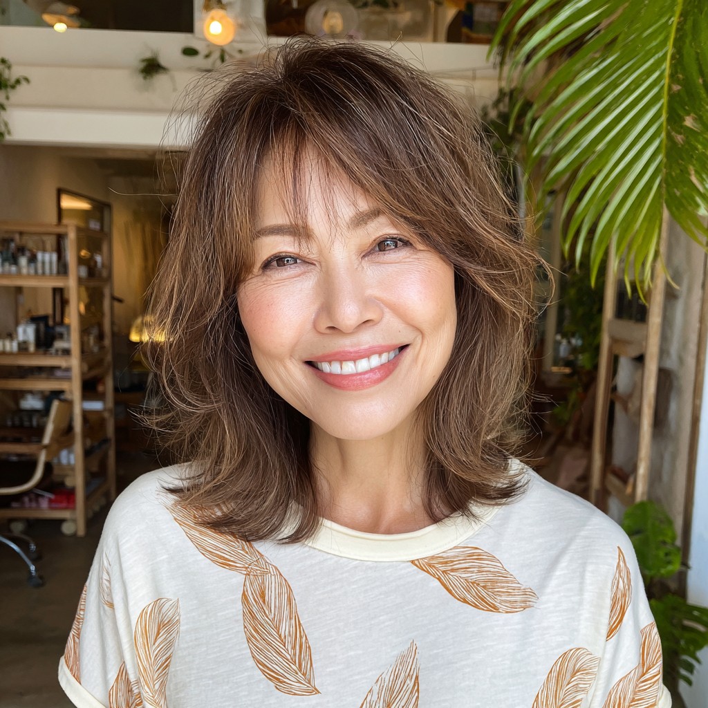 Natural Textured Shoulder-Length Cut with Soft Layers