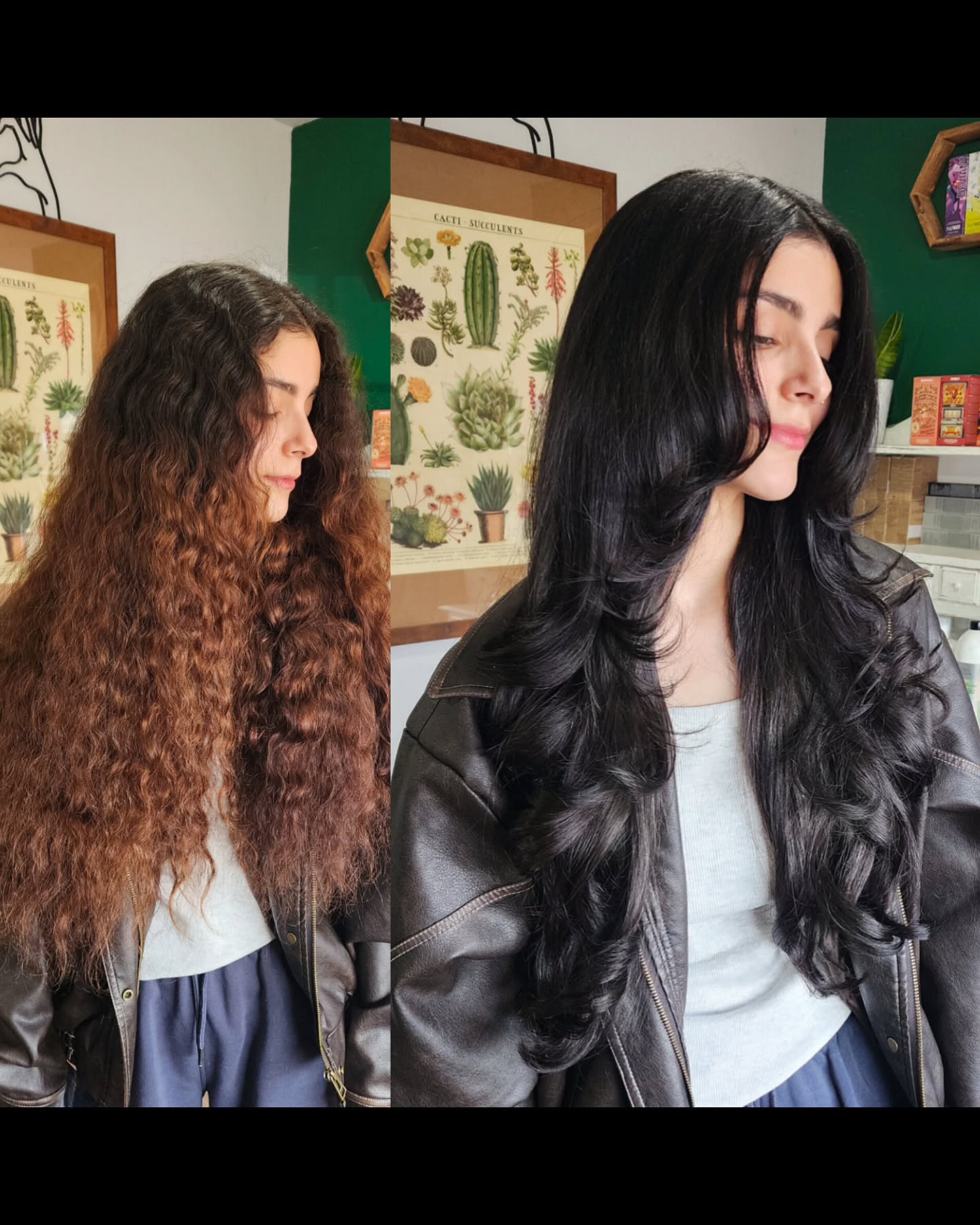 Sleek Long Layered Cut with Soft Voluminous Waves