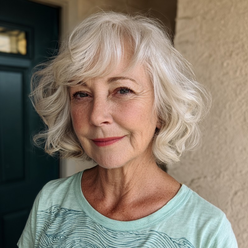 Soft Curly Bouncy Bob with Delicate Layers