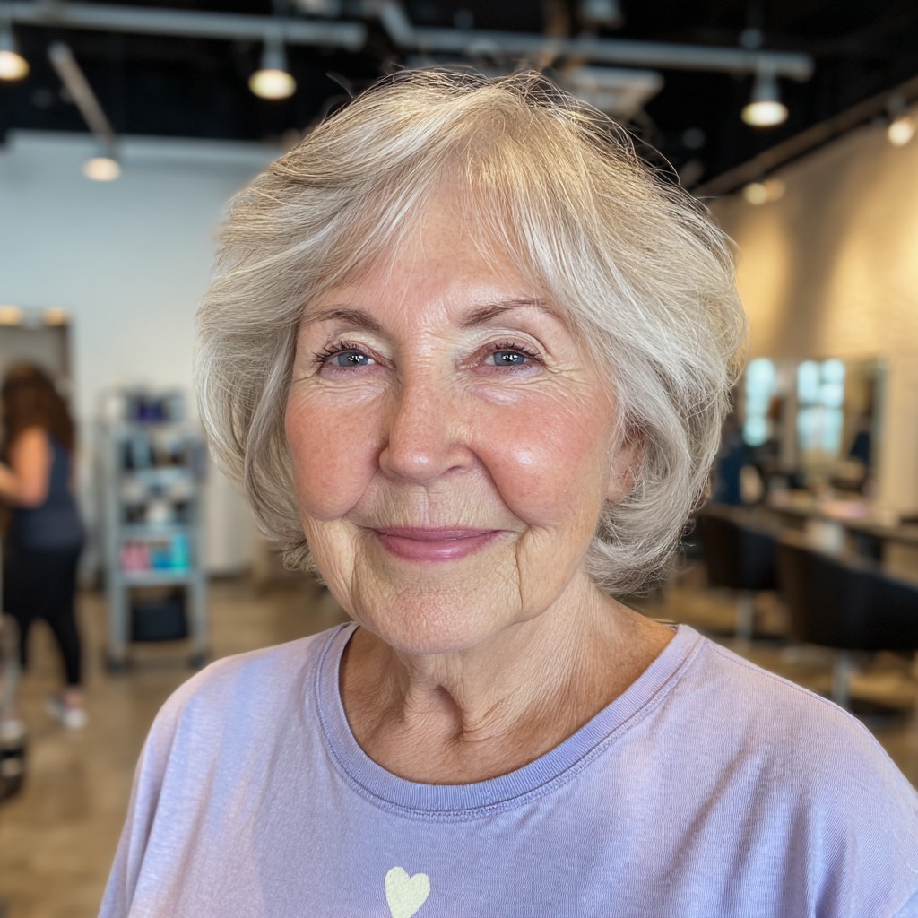 Soft Layered Silver Bob with Subtle Movement