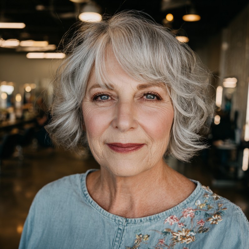 Softly Layered Bouncy Bob with Gentle Movement