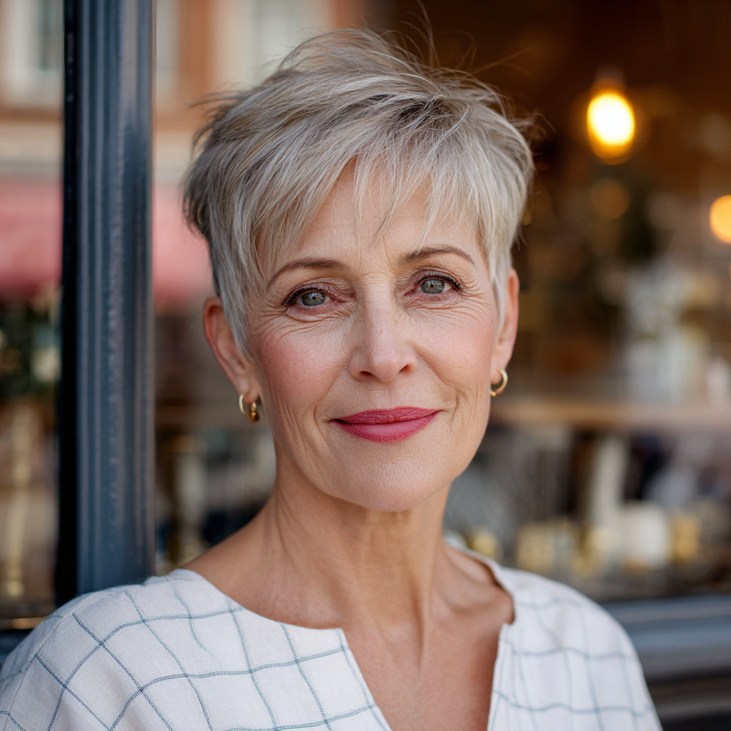 Stylish Layered Pixie with Soft Volume