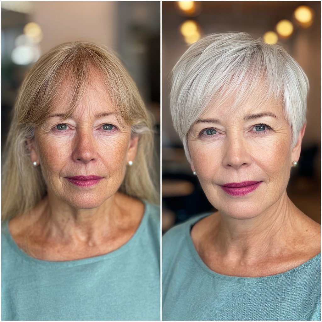 Stylish Textured Silver Pixie with Subtle Layers