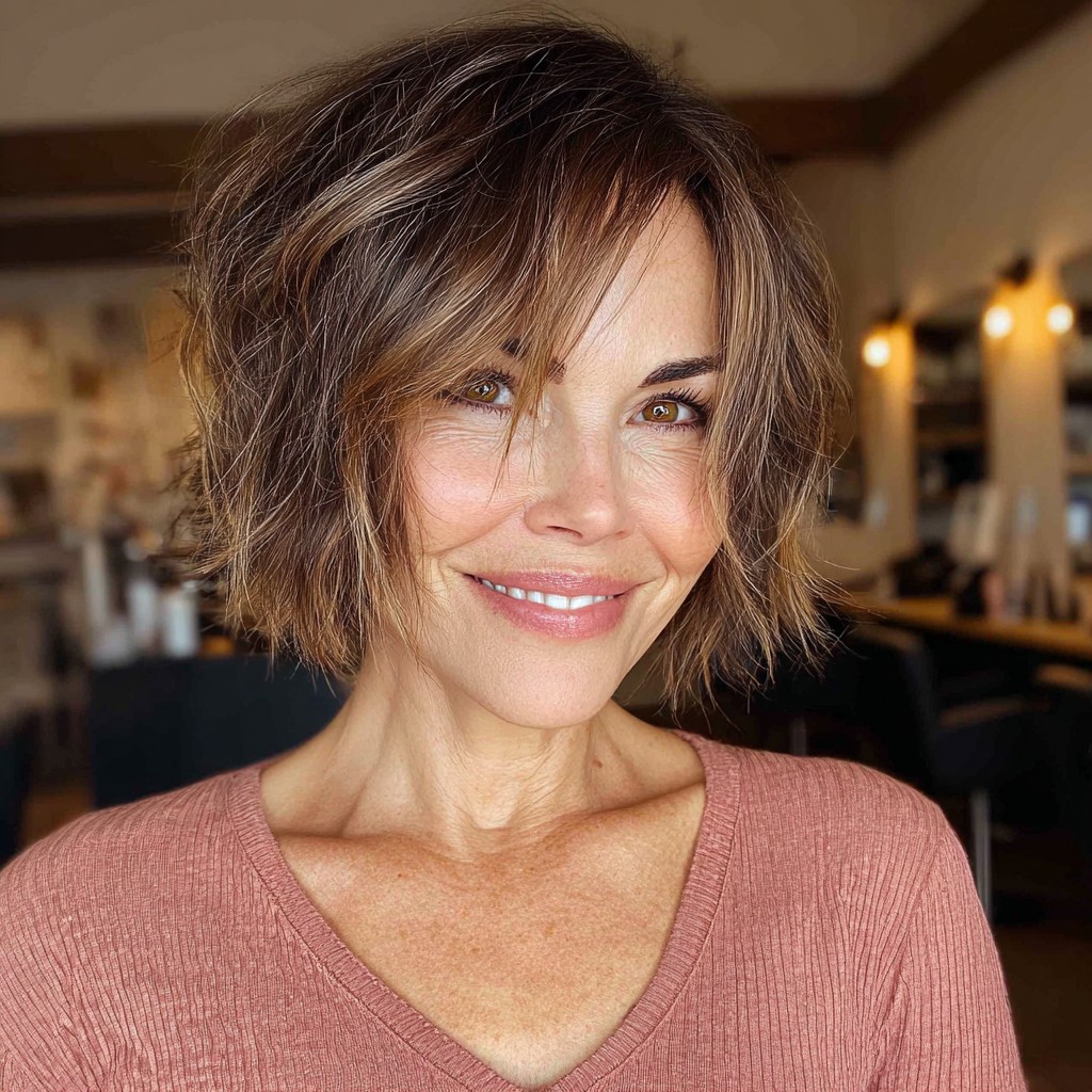 Textured Short Bob with Face-Framing Layers