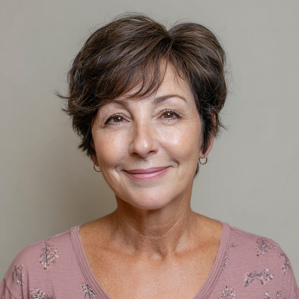 Textured Short Pixie Cut with Soft Volume
