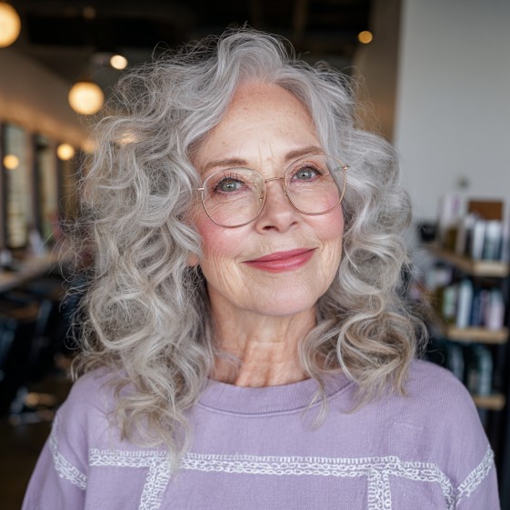 Charming Soft Curly Layers with Gentle Movement