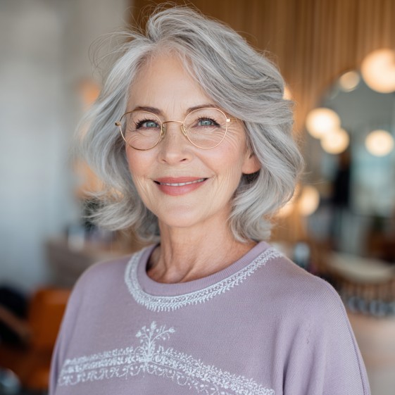 Chic Soft Gray Shag with Gentle Movement