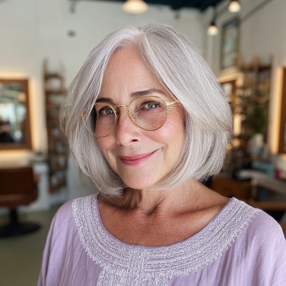 Soft Layered Bob with Subtle Volume
