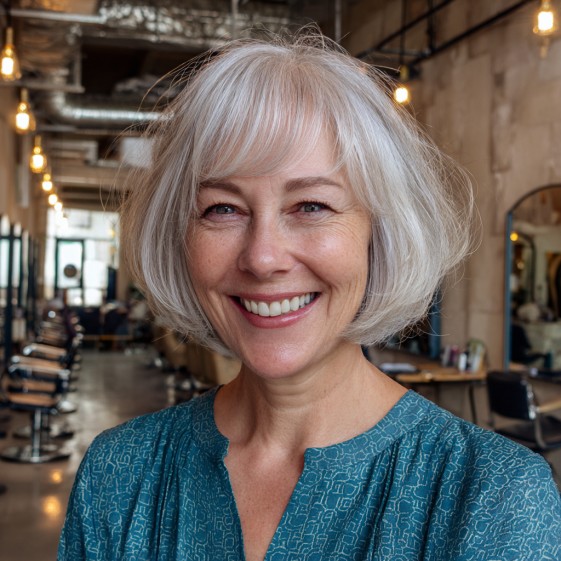 Charming Soft Textured Bob with Subtle Layers