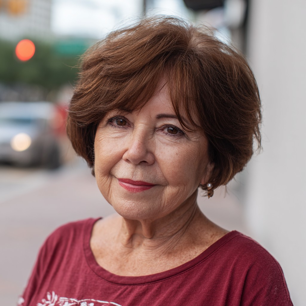 Chic Dark Brown Voluminous Layered Cut