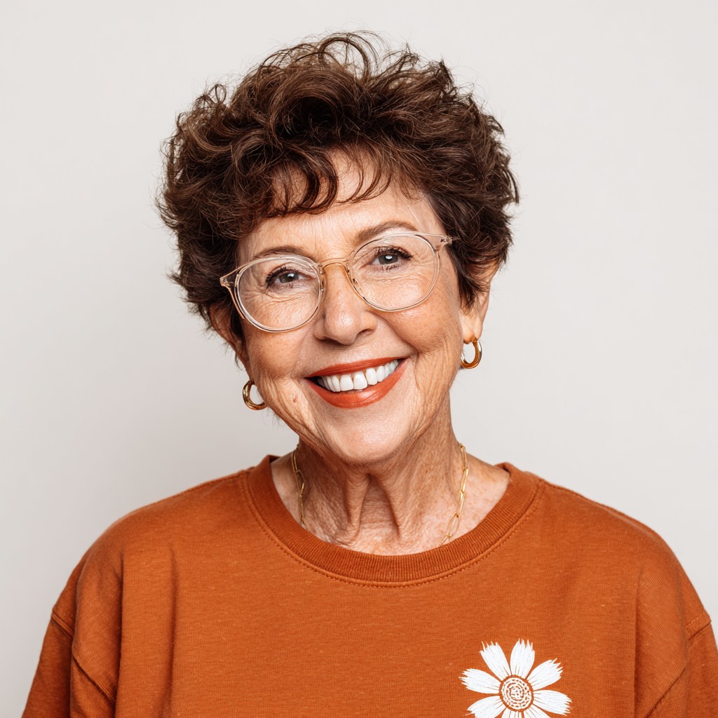 Chic Textured Dark Brown Curly Cut