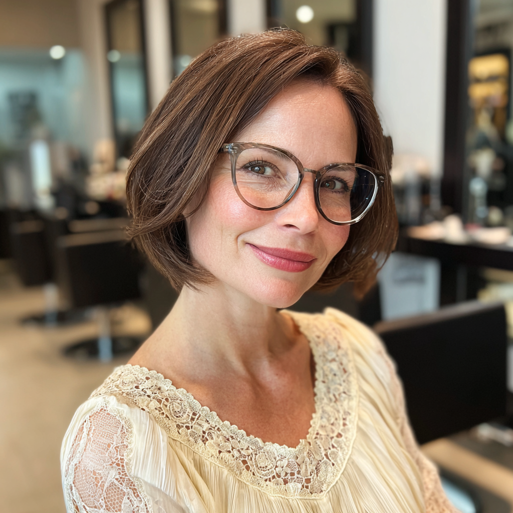 chic textured silhouette bob with subtle layers