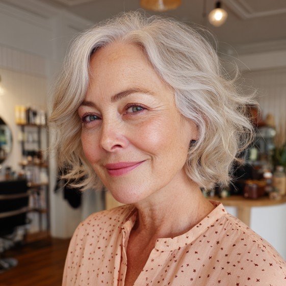 Choppy Textured Lob with Soft Waves