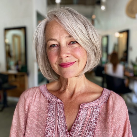 Modern Sleek A-Line Bob with Subtle Highlights
