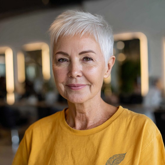 Playful Textured Pixie Cut with Subtle Highlights