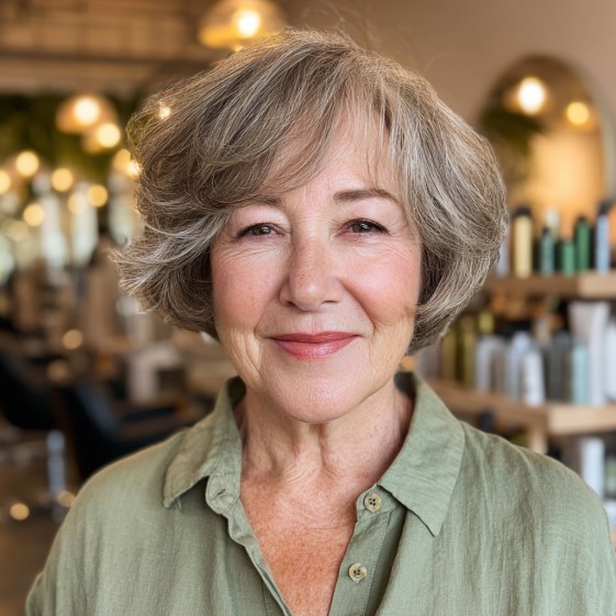 Soft Textured Bob with Gentle Waves