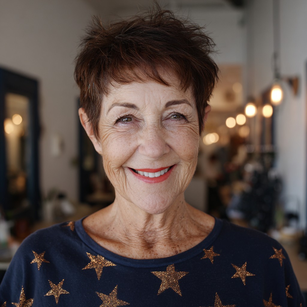 Textured Dark Brown Crop with Lifted Layers