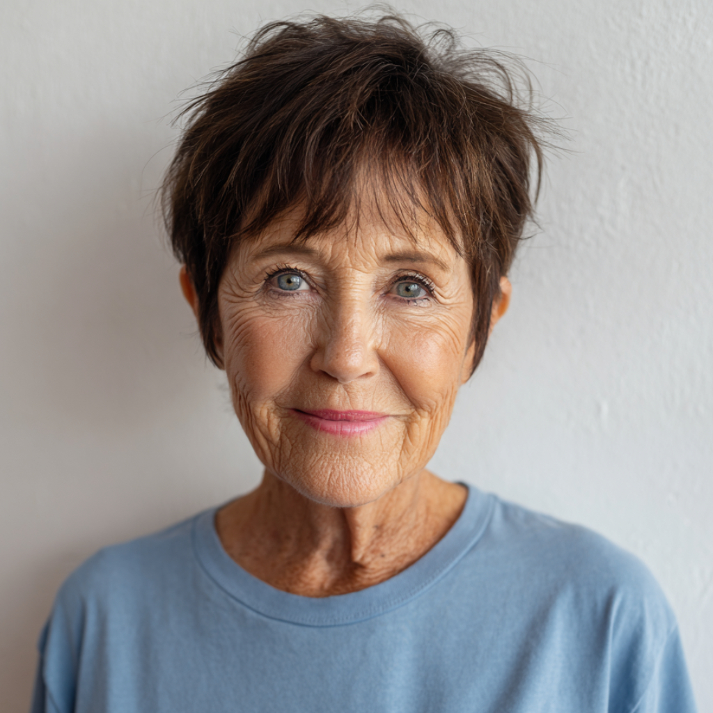 Textured Dark Brown Short Cut with Soft Layers