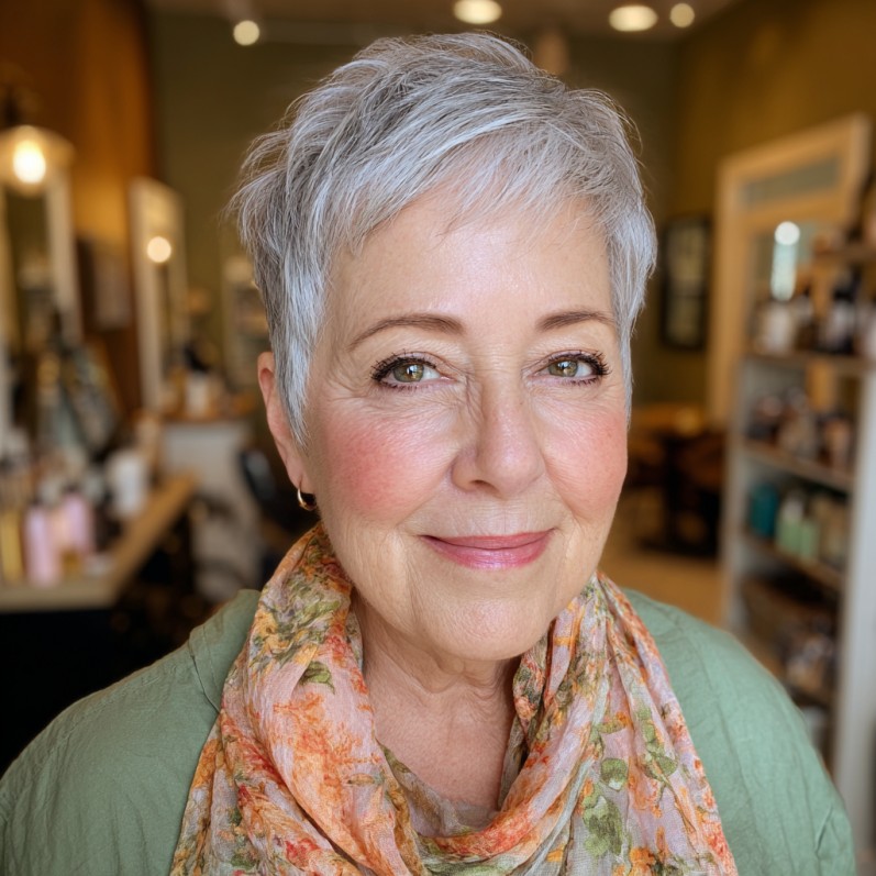 Charming Textured Short Pixie with Gentle Layers