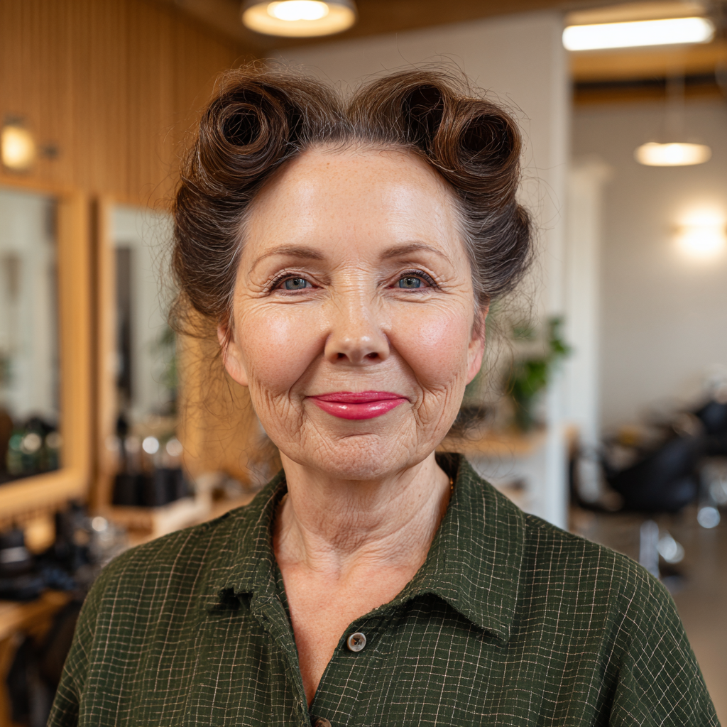 classic vintage pin up curls with soft volume