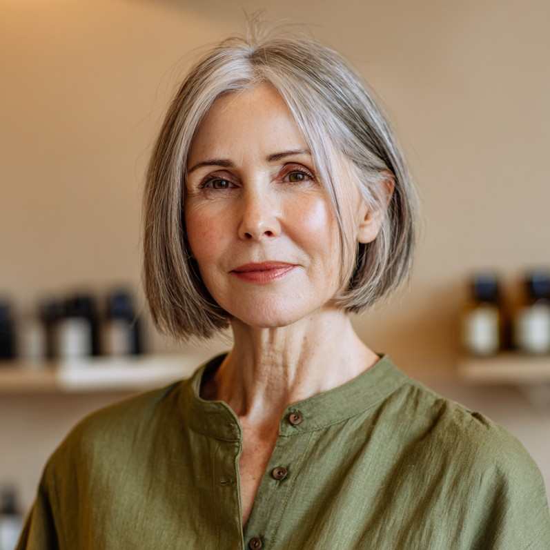 Modern Jaw-Length Blunt Cut with Subtle Highlights