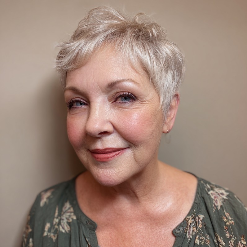Soft Textured Pixie Cut with Subtle Volume