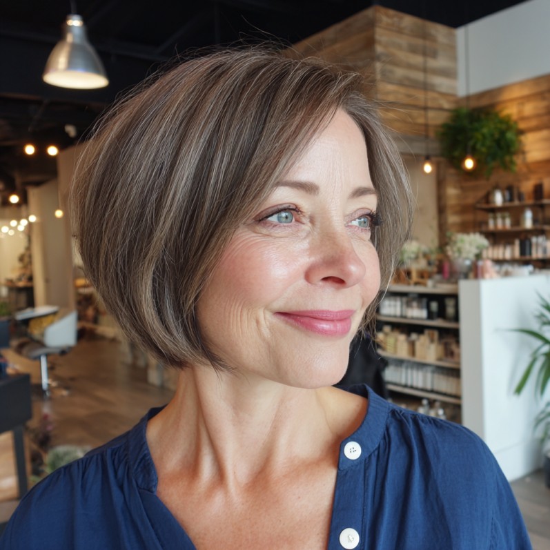 Stylish Jaw-Length Blunt Cut with Soft Textured Ends