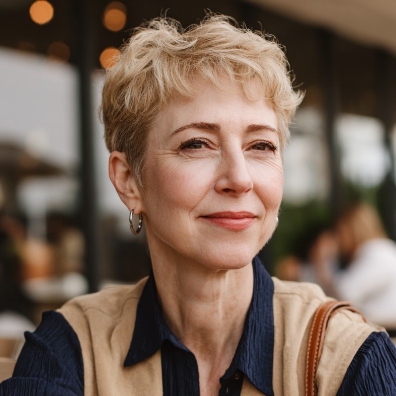 Textured Short Pixie Cut with Soft Layers