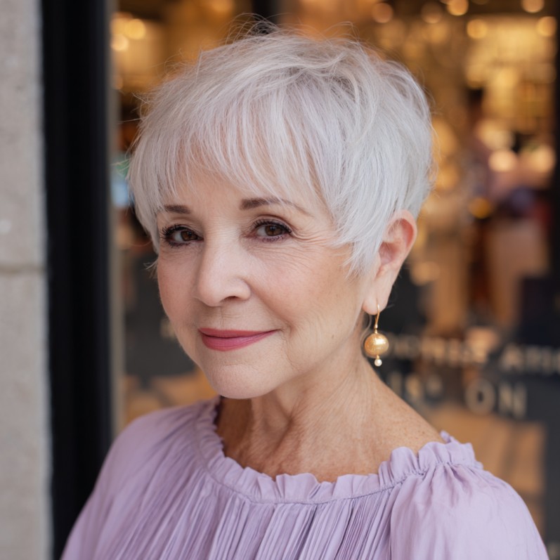 Chic Softly Textured Pixie Cut with Subtle Volume