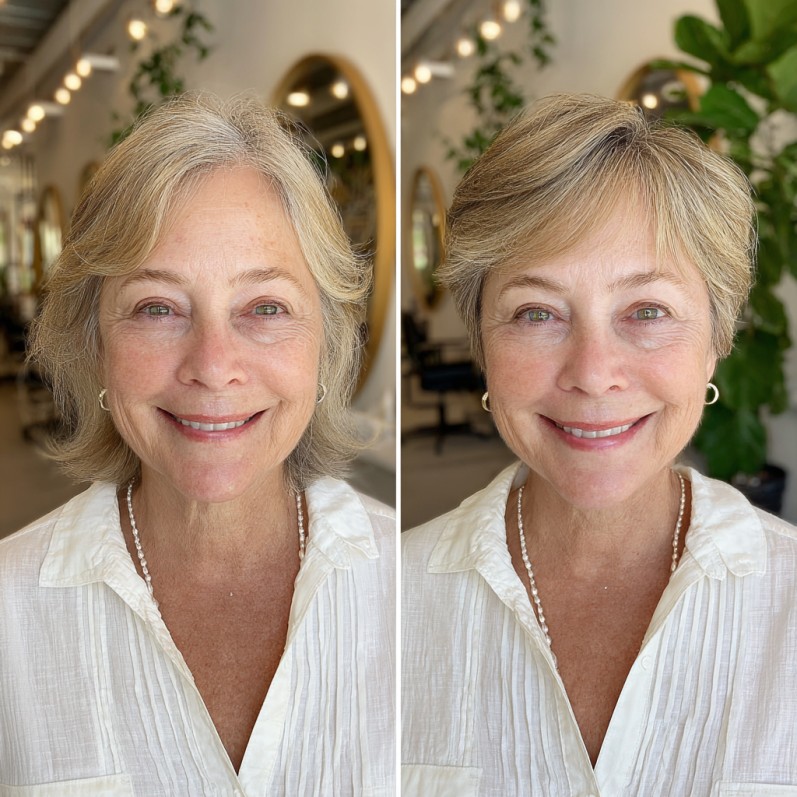 Chic Layered Pixie Cut with Soft Textured Bangs