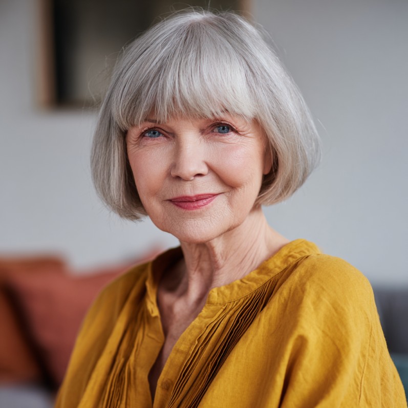 Chic Short Bob with Soft Bangs