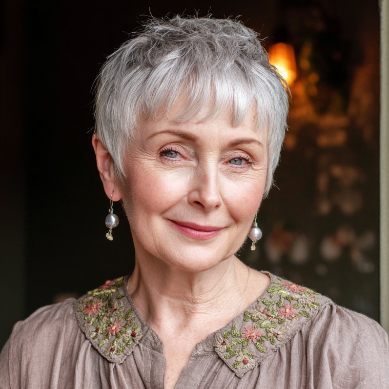 Chic Short Textured Pixie with Subtle Volume