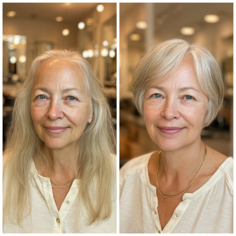 Chic Textured Crop with Soft Curtain Bangs