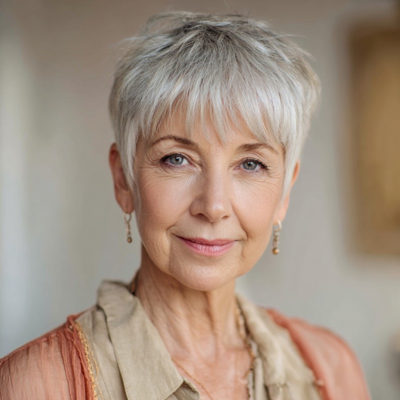 Elegant Textured Pixie Cut with Subtle Layers