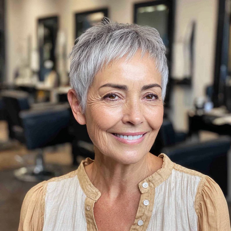 Modern Textured Pixie Cut with Subtle Highlights