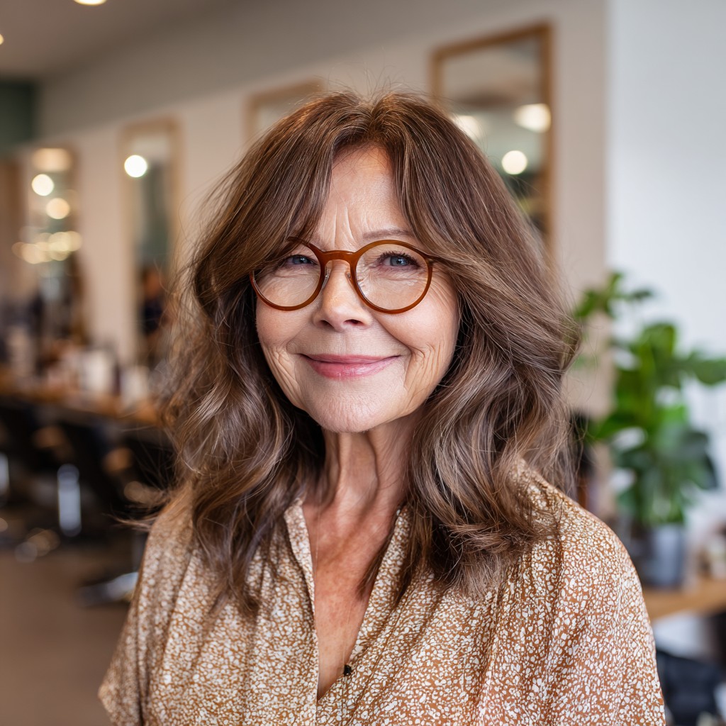 Softly Layered Brunette Waves with Subtle Dimension