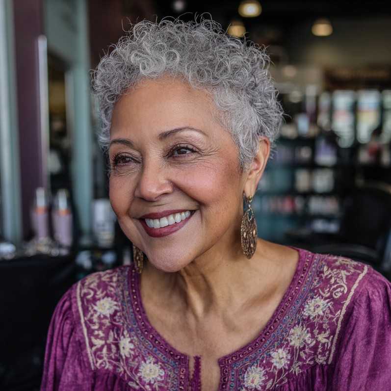Textured Short Curly Cut with Defined Curls