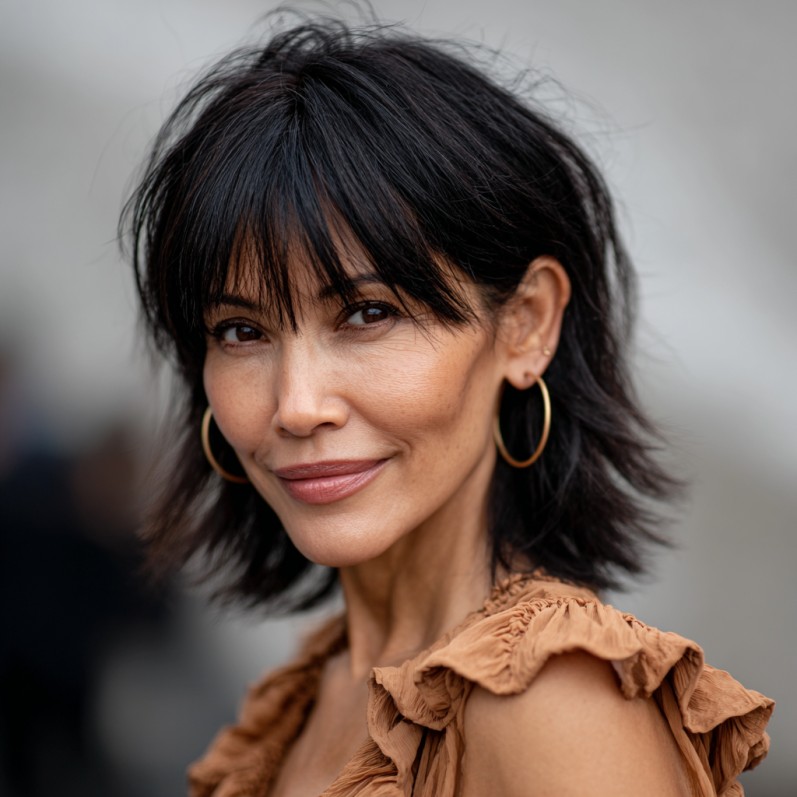 Trendy Choppy Bob with Face-Framing Bangs