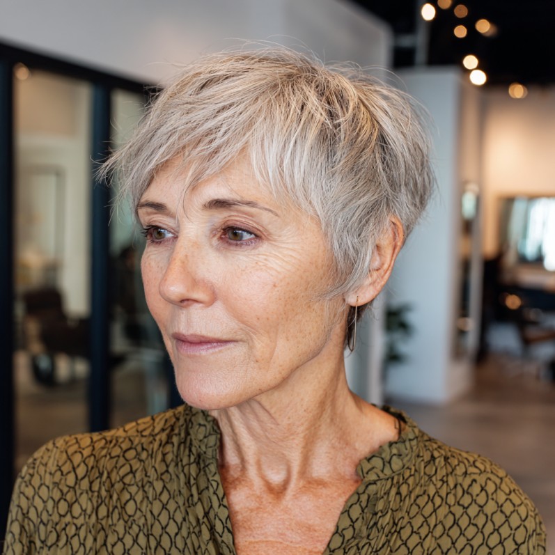 Trendy Textured Short Crop with Effortless Volume