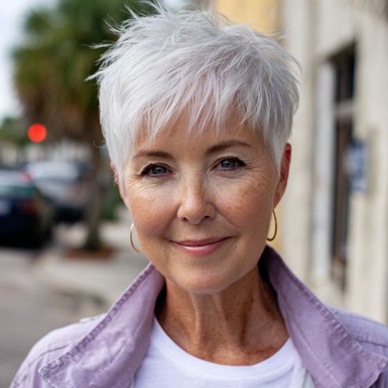 Chic Textured Pixie Cut with Feathered Layers