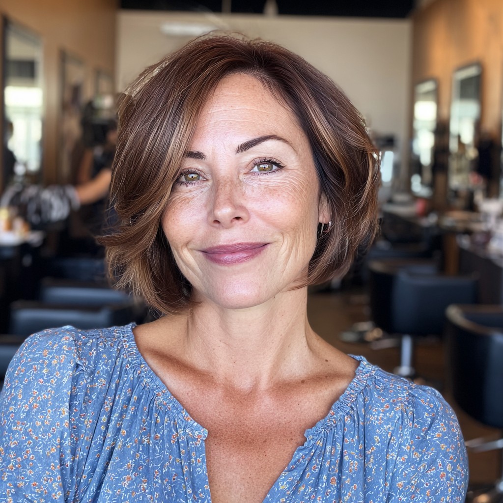 Modern Soft Layered Bob with Subtle Movement