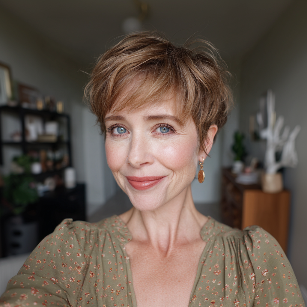 Chic Textured Pixie Cut with Soft Layers