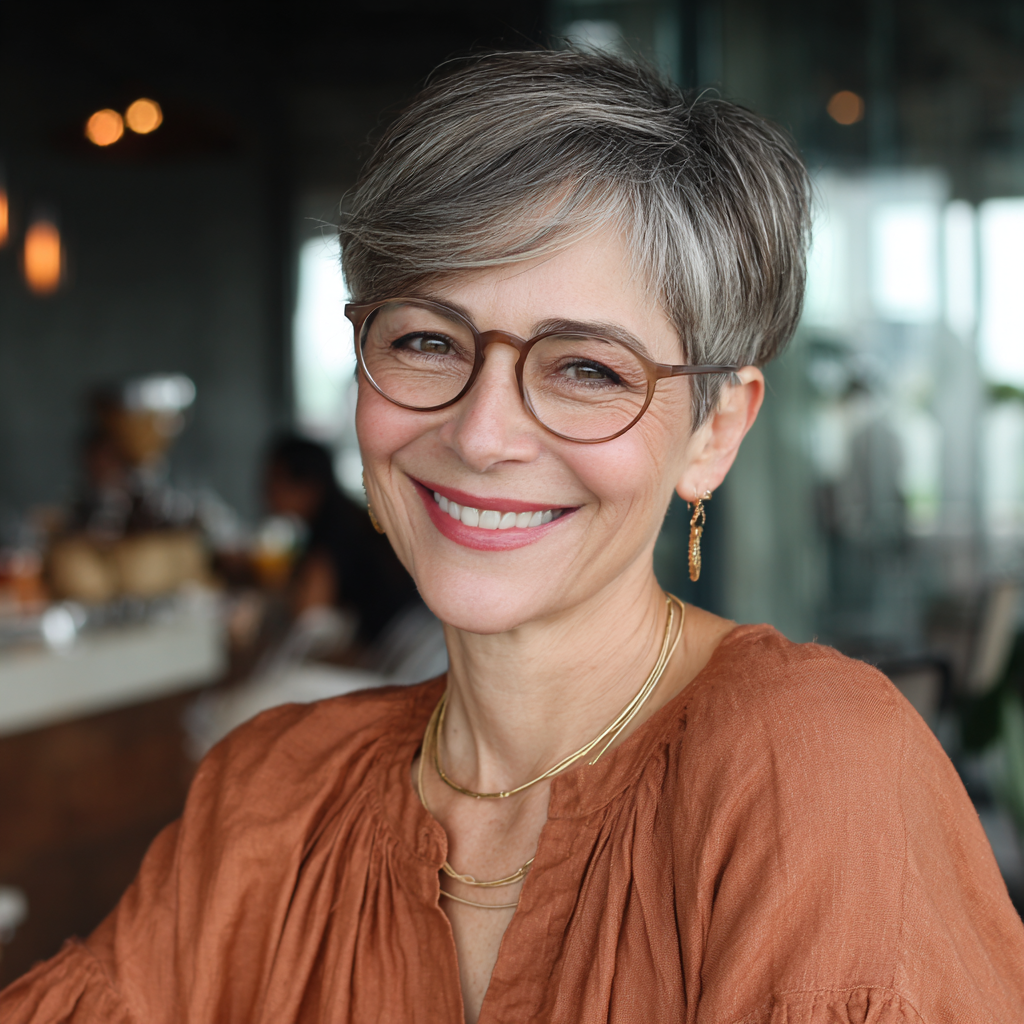 Textured Short Pixie with Subtle Highlights