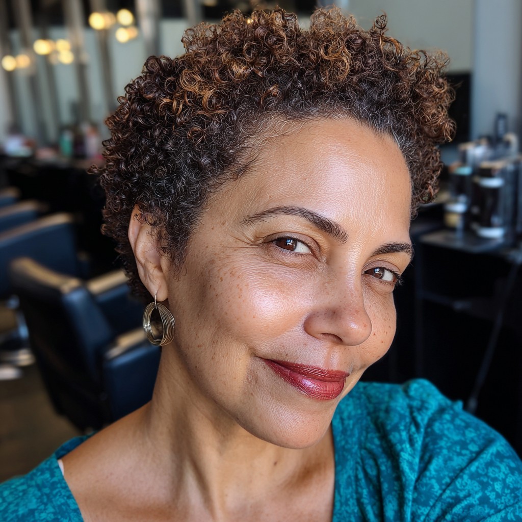 Chic Curly Short Crop with Defined Curls