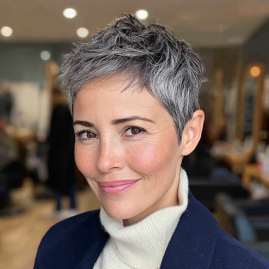 Chic Short Textured Pixie with Softly Defined Layers