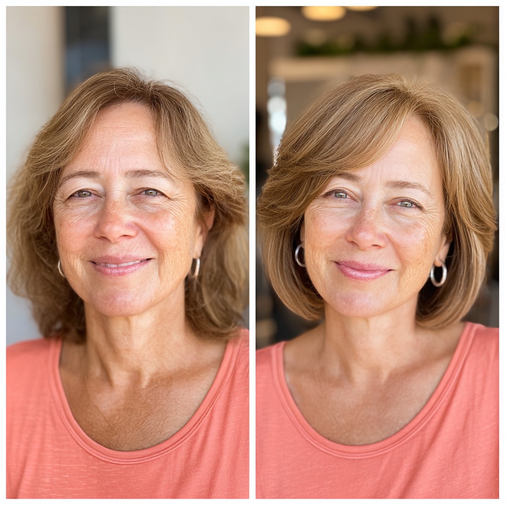 Chic Smooth A-Line Lob with Subtle Layers